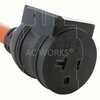 Ac Works 1FT 50A 14-50P RV/Generator/Range Plug to Home Outlet with 20A Breaker S1450CB520